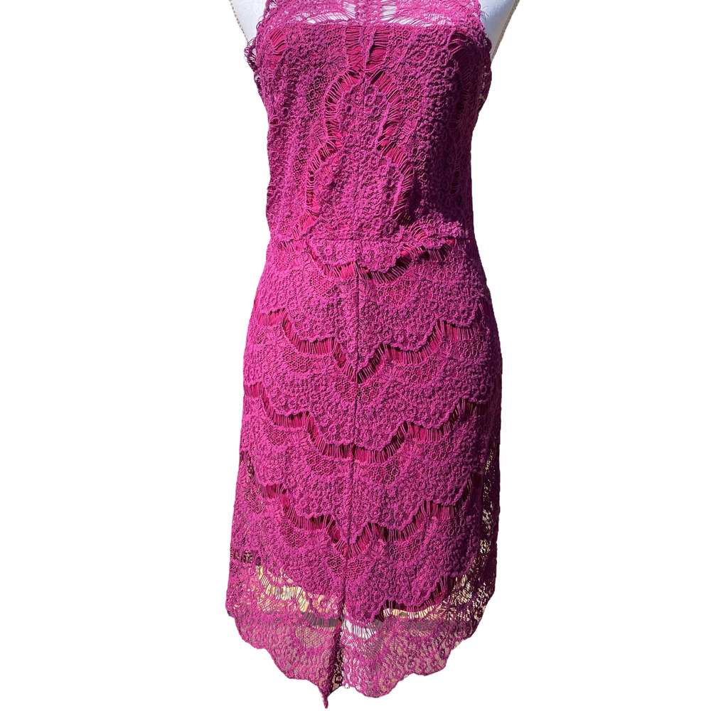 Free People Intimately She Got It Dahlia Purple Lace Slip Bodycon Dress Small - Picture 5 of 8